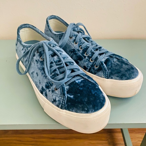 SeaVees Monterrey Platform Size 10 Crushed Velvet - Picture 7 of 8